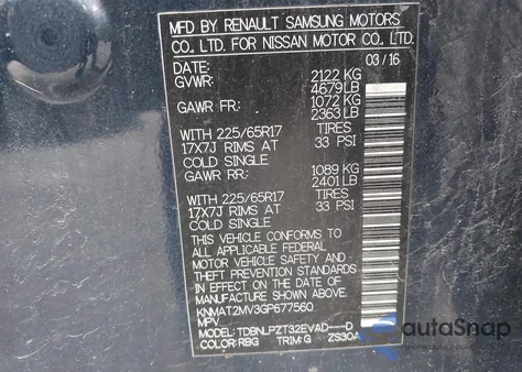 2016 Nissan Rogue S from USA, damaged, VIN KNMAT2MV3GP677560